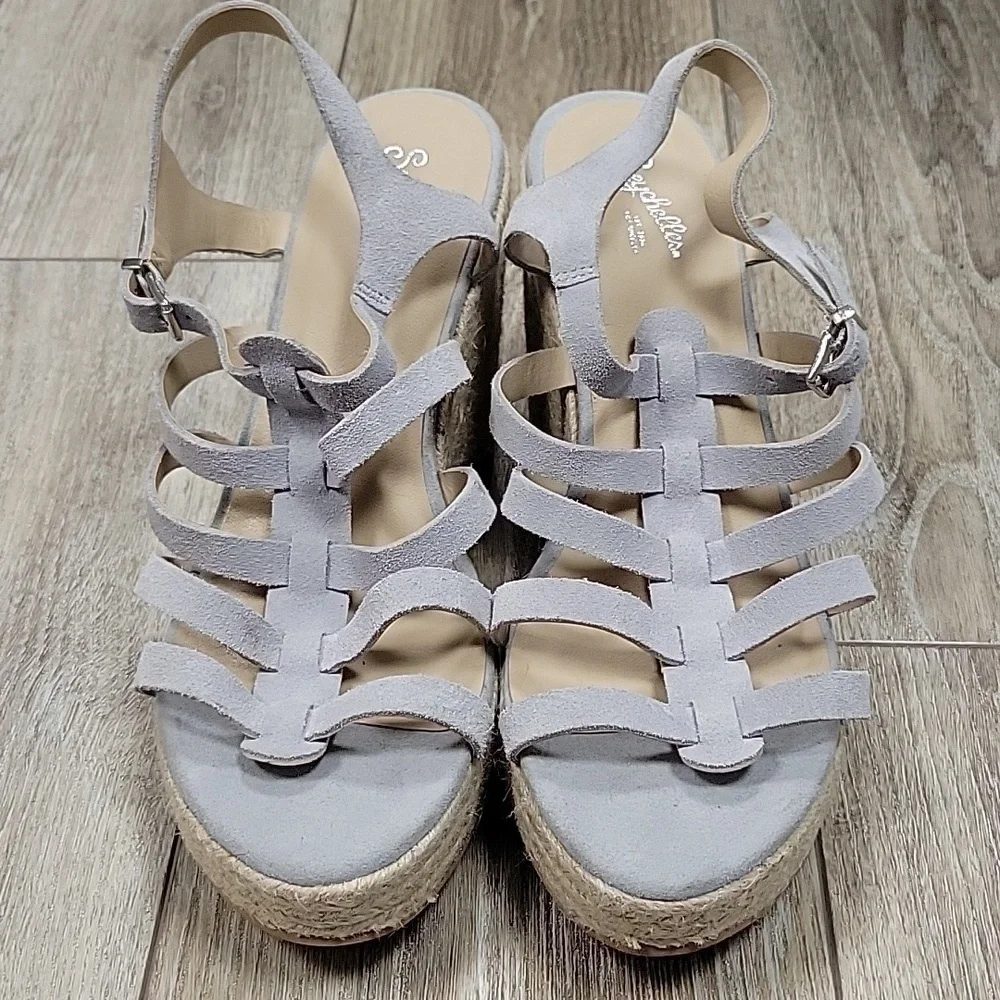 Seychelles Size 11 Light Gray Naturally Wedge Sandal